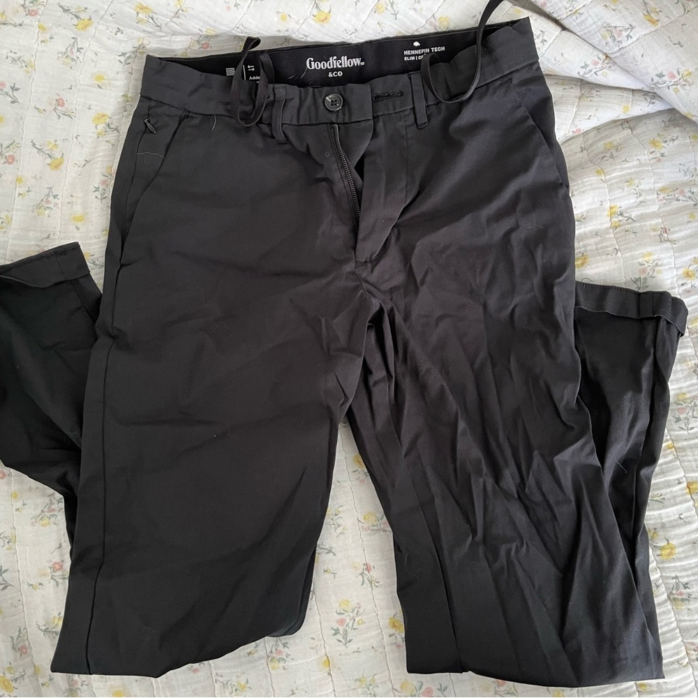 Goodfellow & Co Men’s Black Tech Chino Pants 28x30